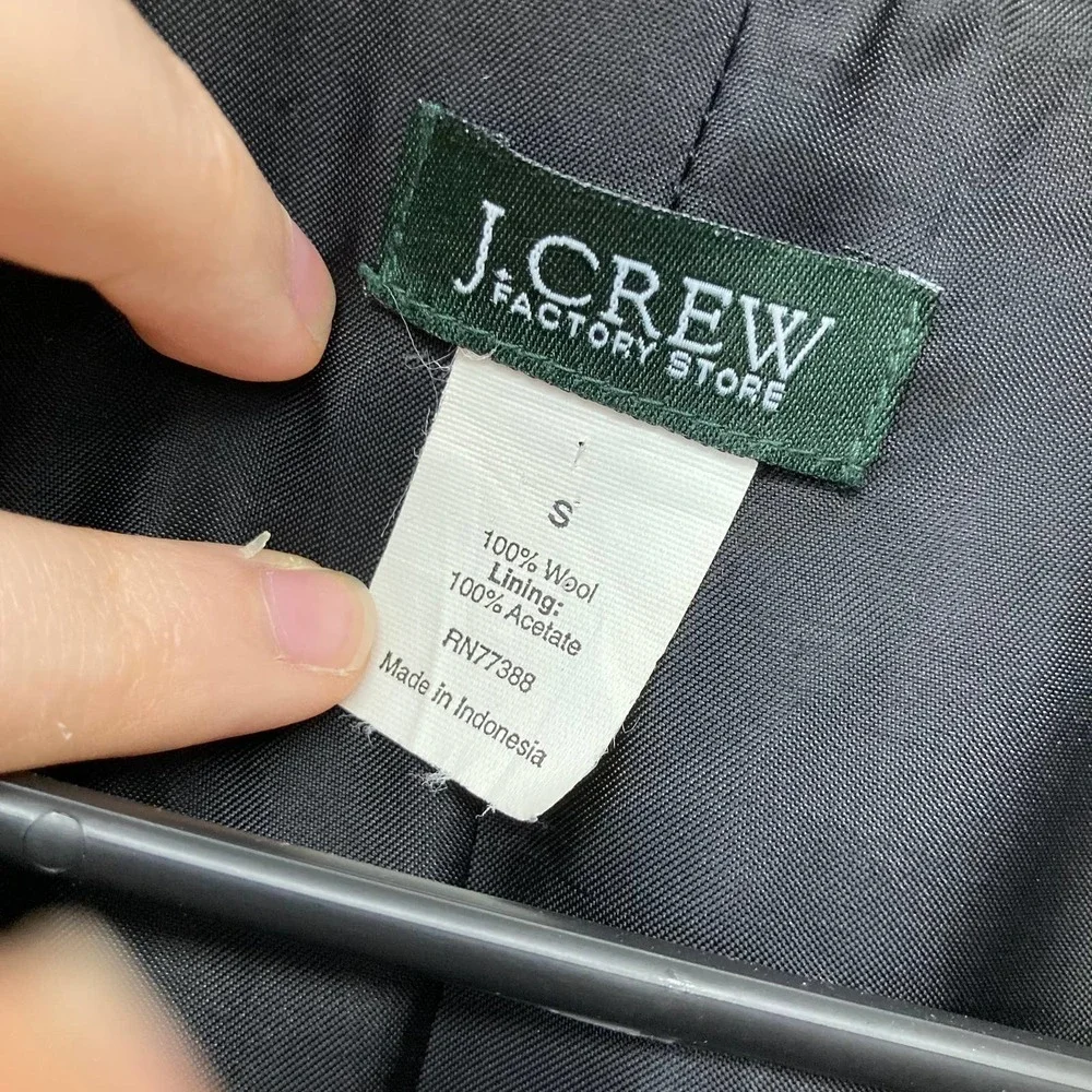 j. crew factory wool double breasted pea coat - Picture 8 of 8